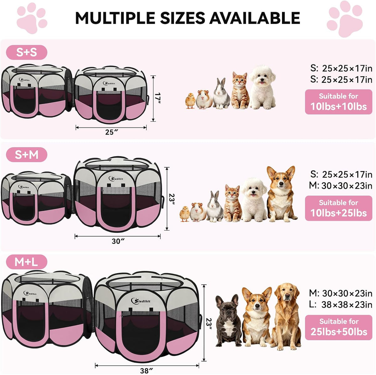 dog cat playpen 2-in-1 indoor outdoor for puppy shown in use