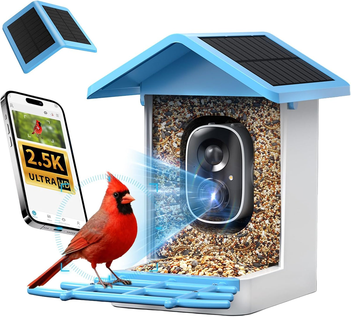 g11 smart bird feeder with camera, 2.5k, ai, main product view