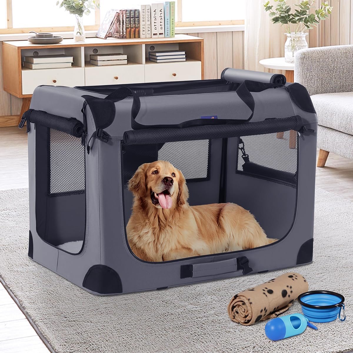 petprsco collapsible dog crate, 40 inch portable dog, package contents