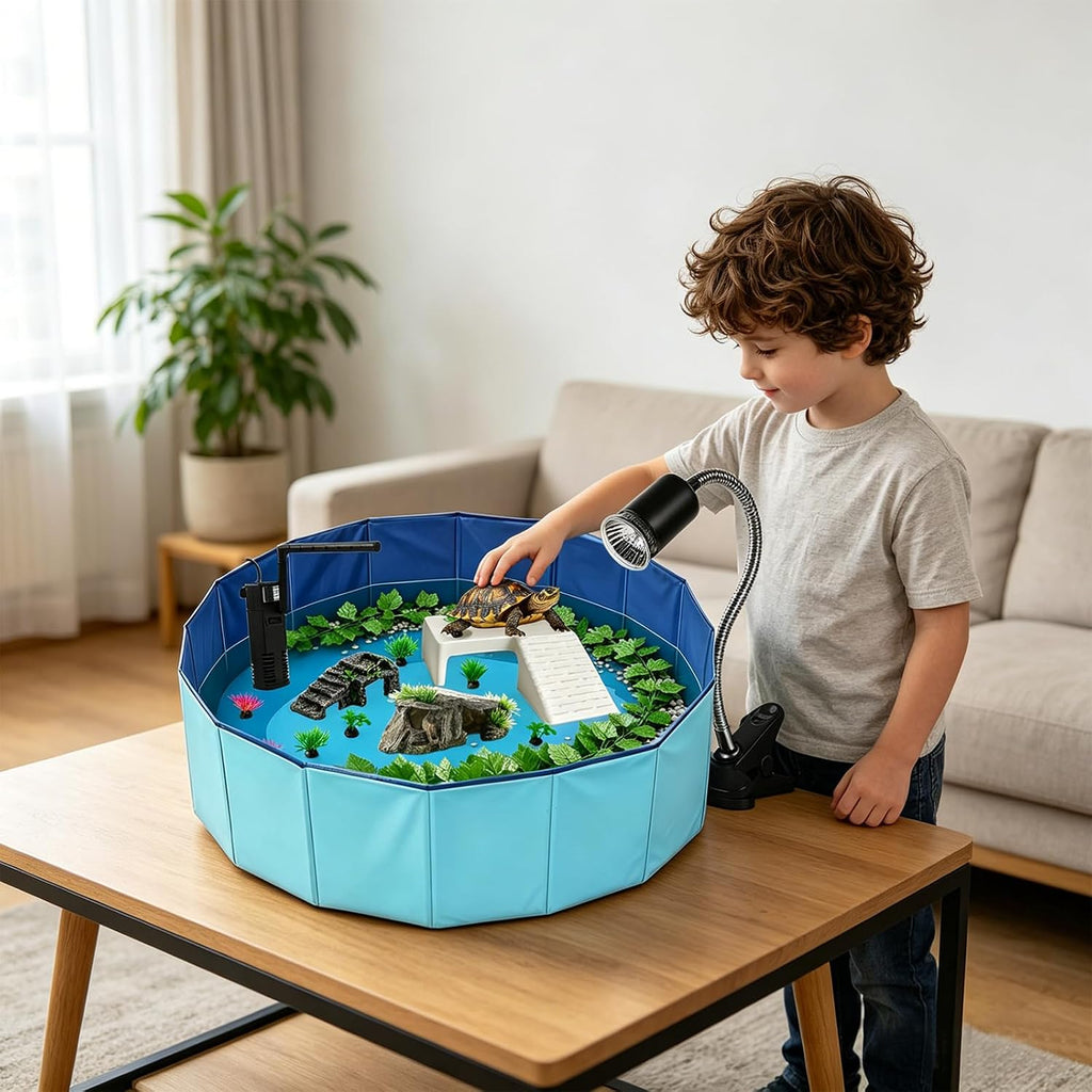 22.8 inch large size turtle tank habitat kit, package contents