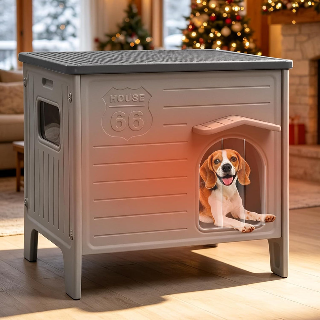 heated dog house for outside, outdoor indoor dog, view 9