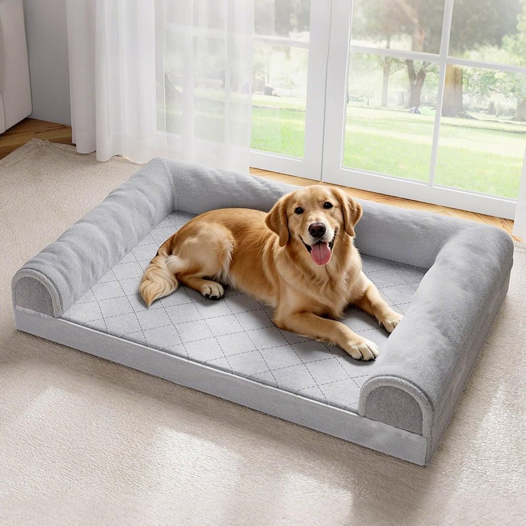 simple trending orthopedic large dog bed, waterproof pet, view 9