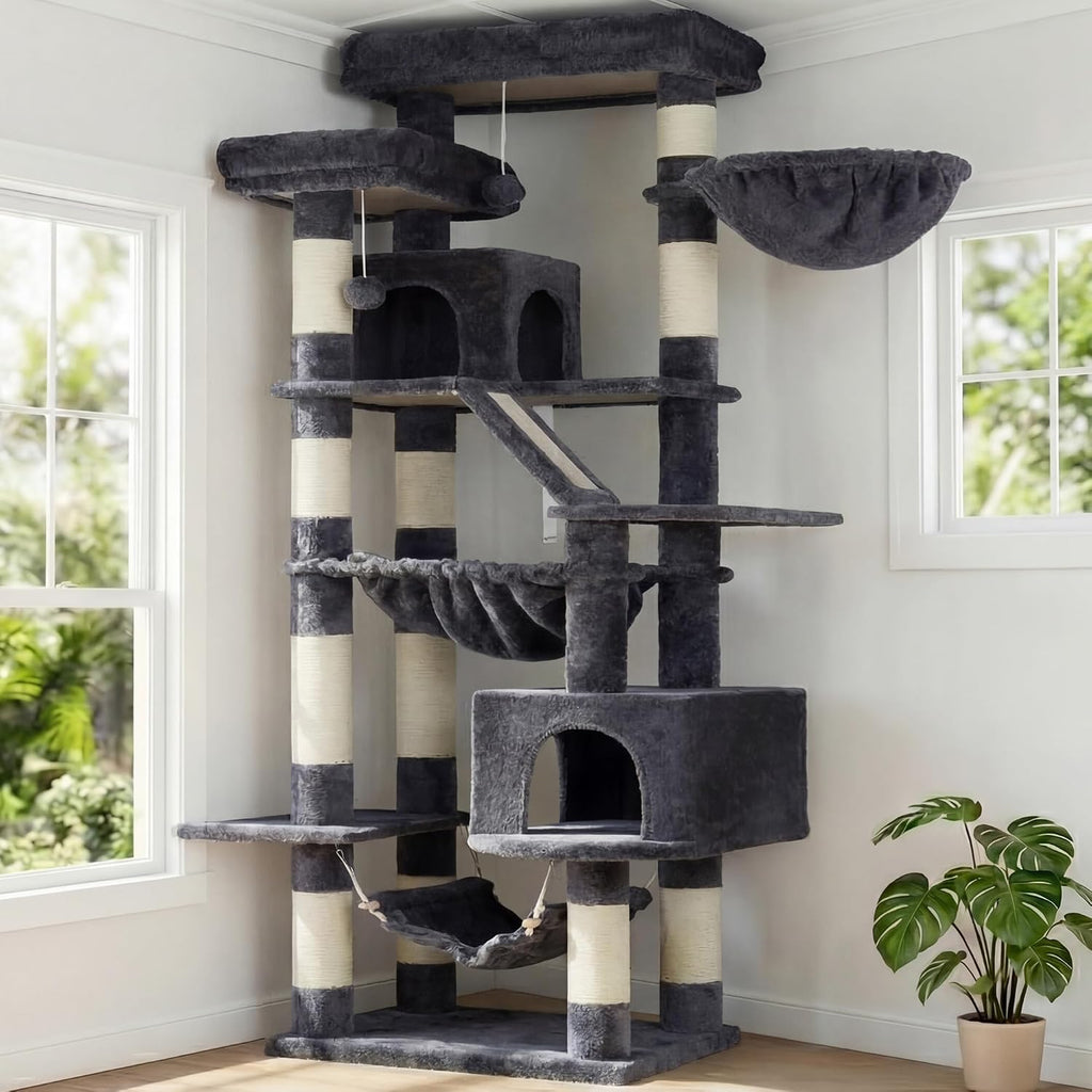 heybly cat tree, 71-inch-tall tower for indoor cats, main product view