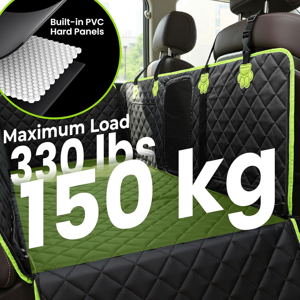 2-in-1 dog car seat cover for back seat, side view