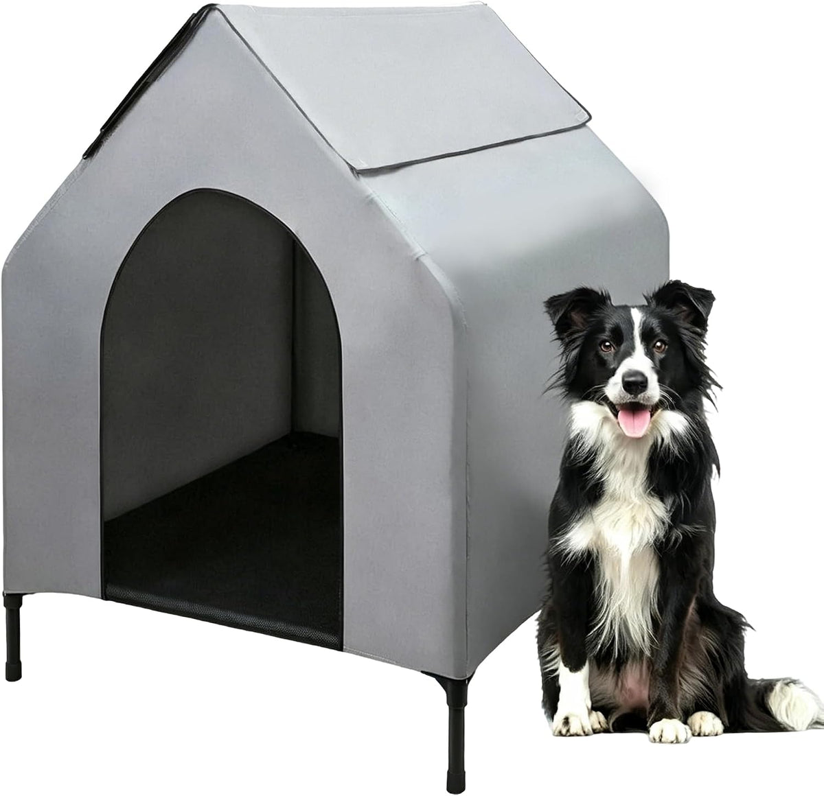 dog house outdoor, 2-in-1 dog house for small/medium, main product view