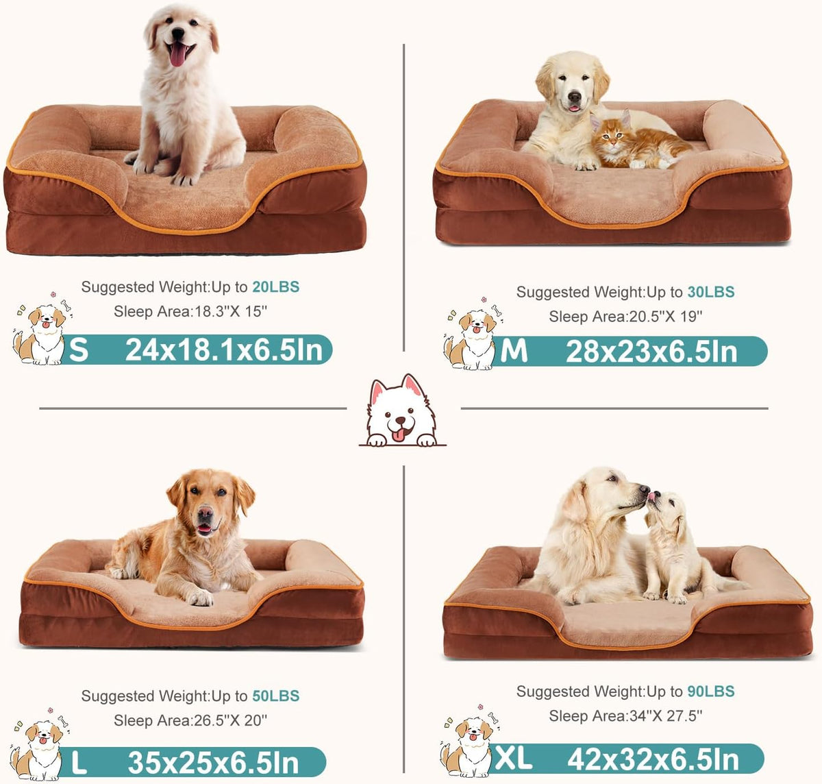 sweetcrispy orthopedic large dog bed, waterproof pet sofa, package contents