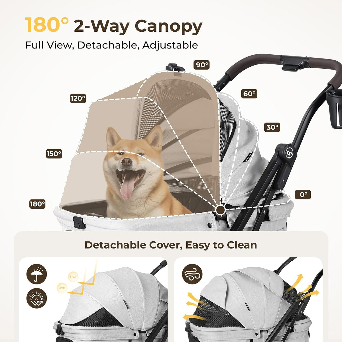 x6 pet stroller for medium large pets up on a desk or shelf