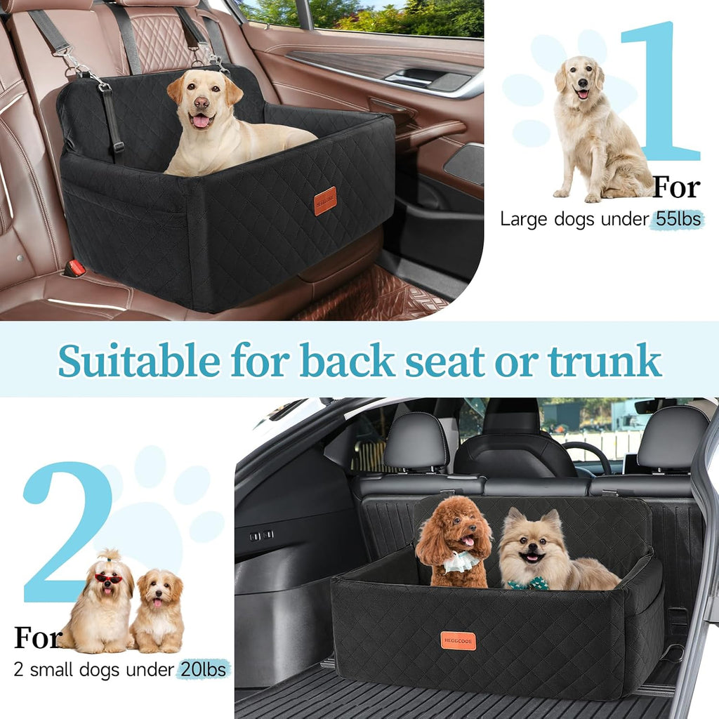 dog car seat for medium large dogs under showing dimensions