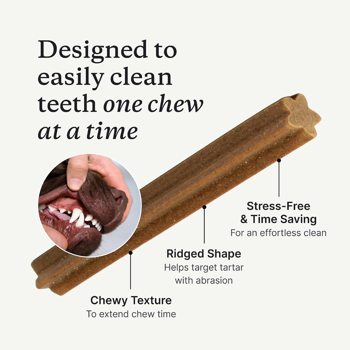 petlab co. dental sticks – dog dental chews showing dimensions