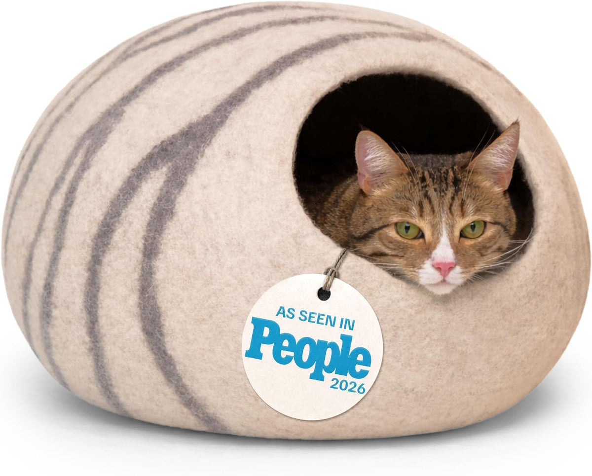 meowfia cat cave - merino wool bed for, main product view