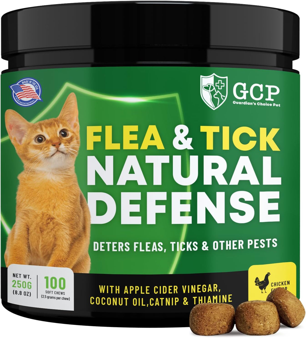 guardian's choice flea chews for cats, flea &, main product view