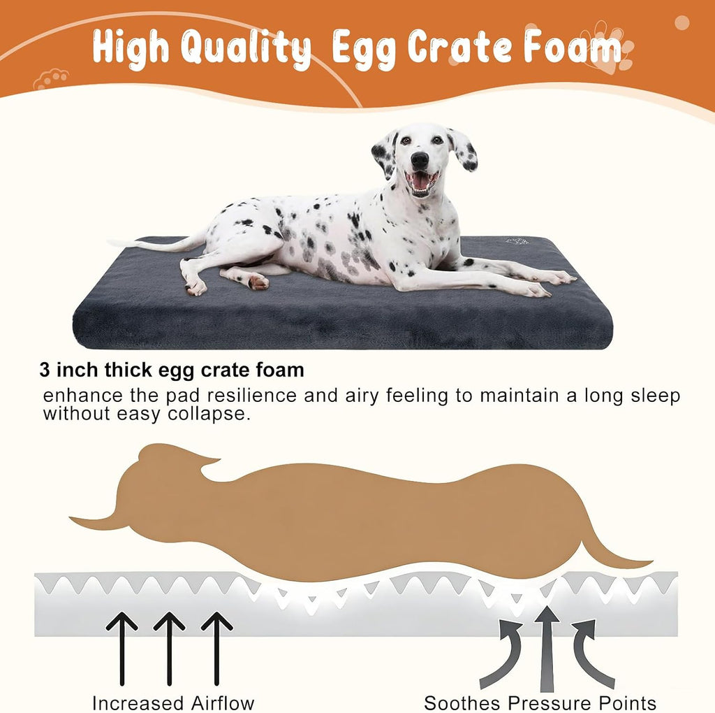 empsign dog bed mat crate pad mattress, ultra shown in use