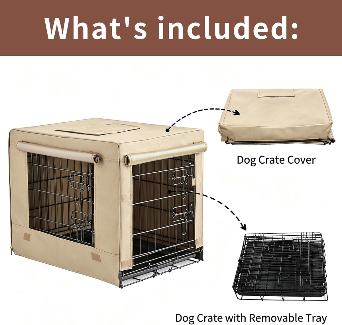 donoro dog crates for small size dogs indoor shown in use