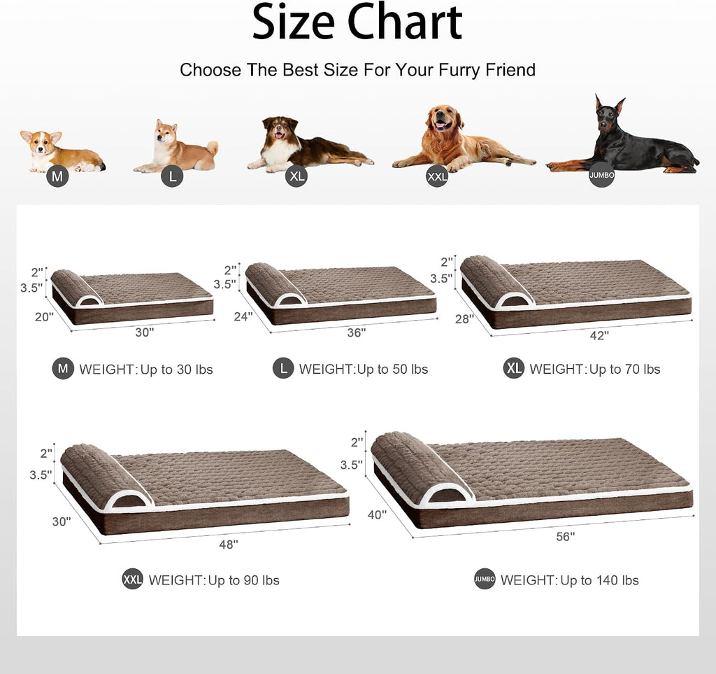 orthopedic large dog bed pillow pet sofa bed on a desk or shelf