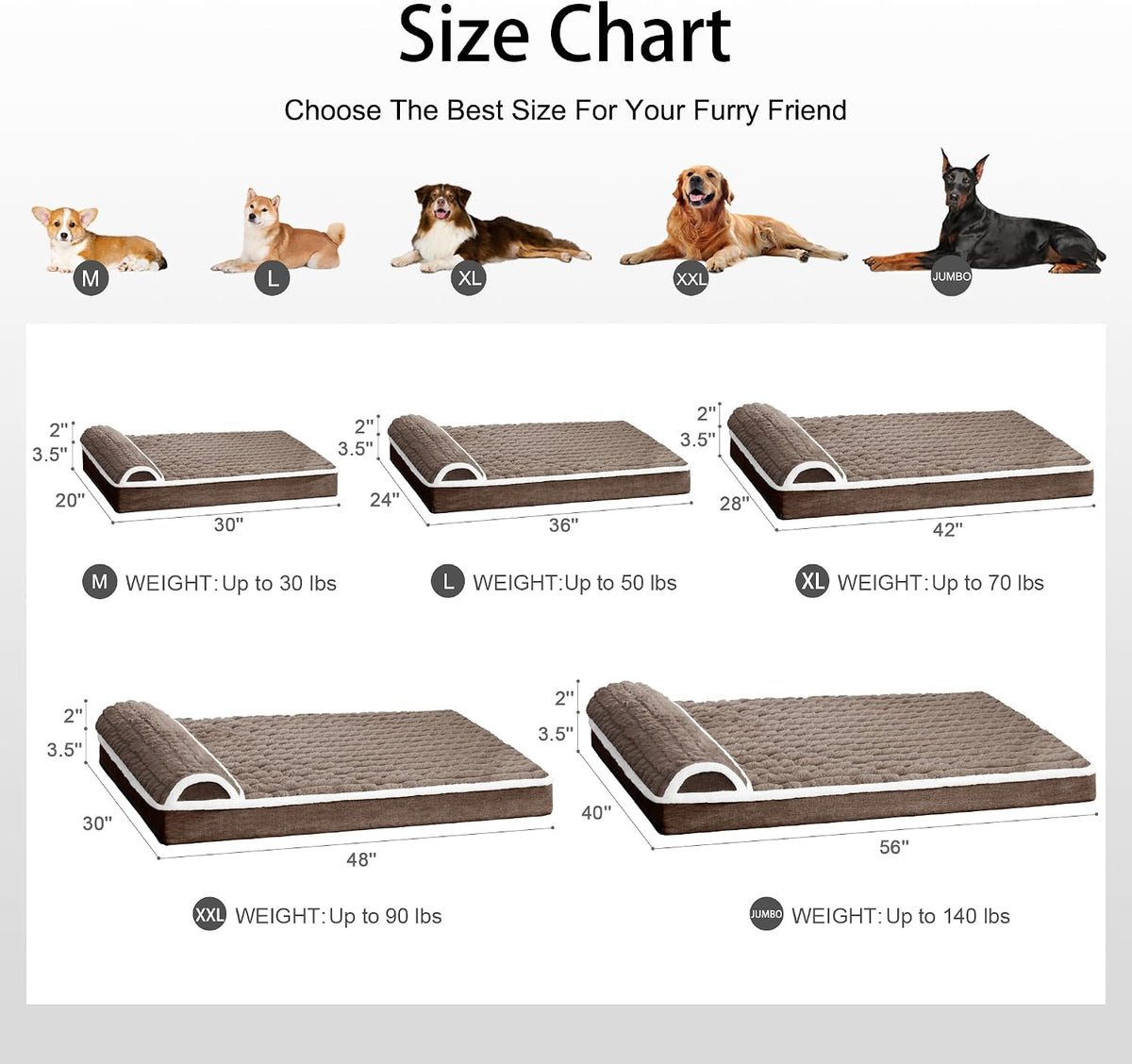 orthopedic large dog bed pillow pet sofa bed on a desk or shelf