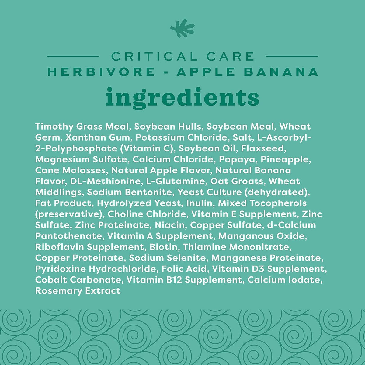 oxbow critical care herbivore small pet formula, apple, close-up detail