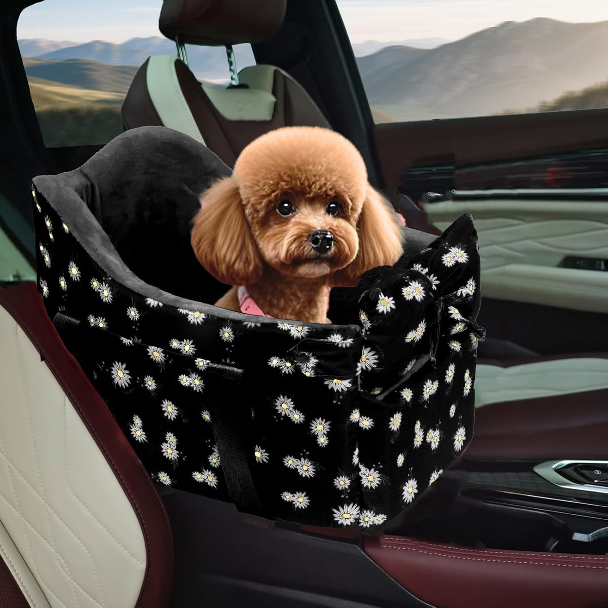 center console dog car seat for small dogs, main product view