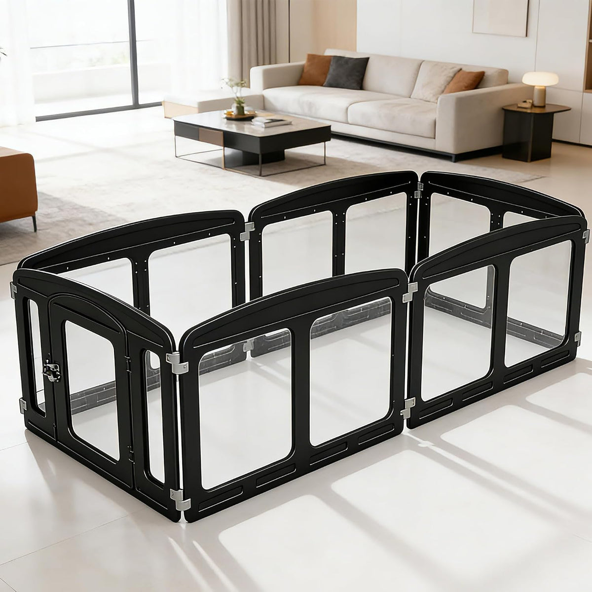 clear puppy playpen indoor - ideal for small, main product view