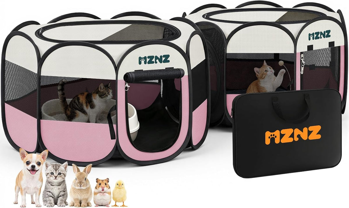 2-in-1 dog playpen, cat pet puppy playpen, small+small, main product view