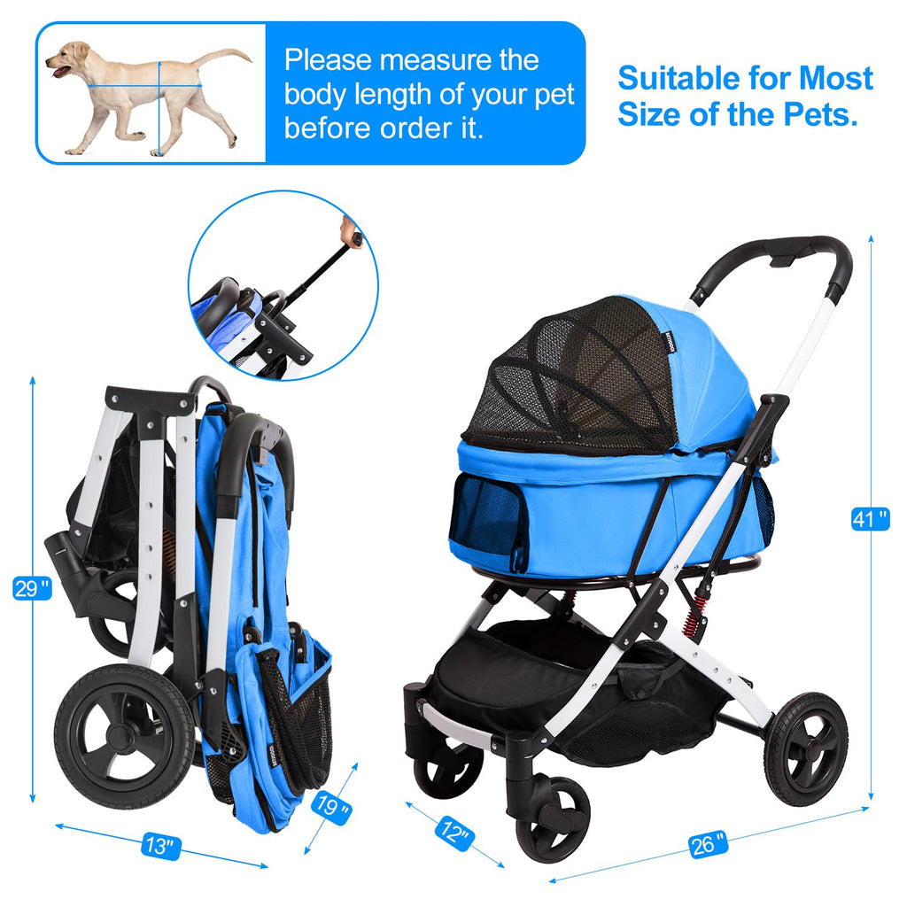 pet stroller for small dogs and cats, 33 shown in use