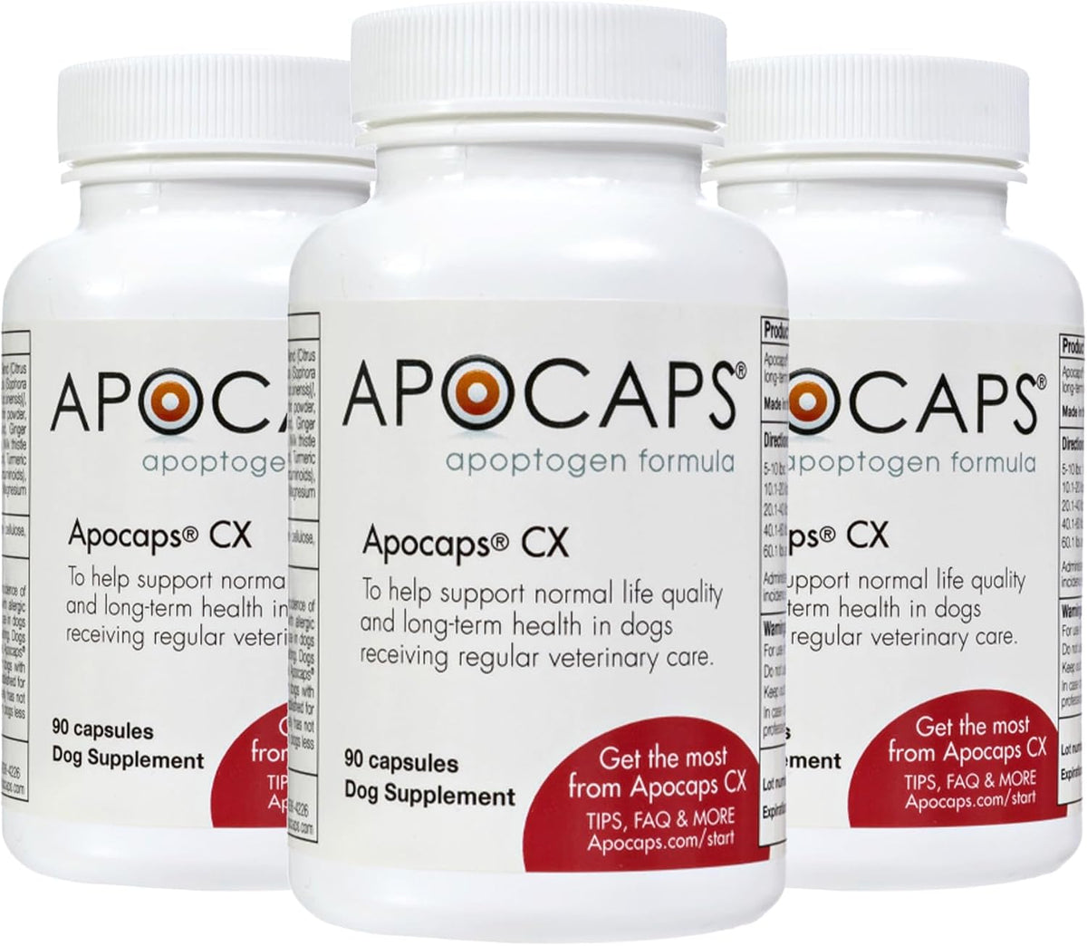 apocaps cx apoptogen formula for dogs (270 capsules), main product view