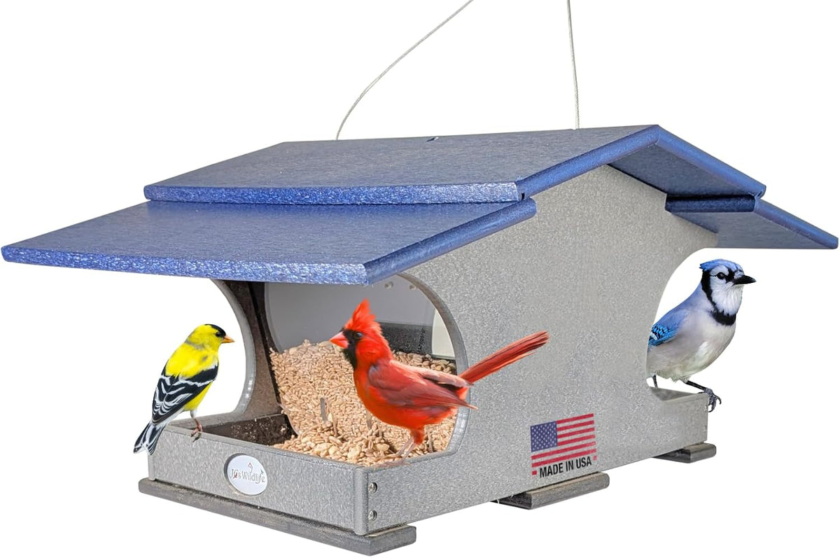 large poly hopper bird feeder by jcs wildlife, main product view