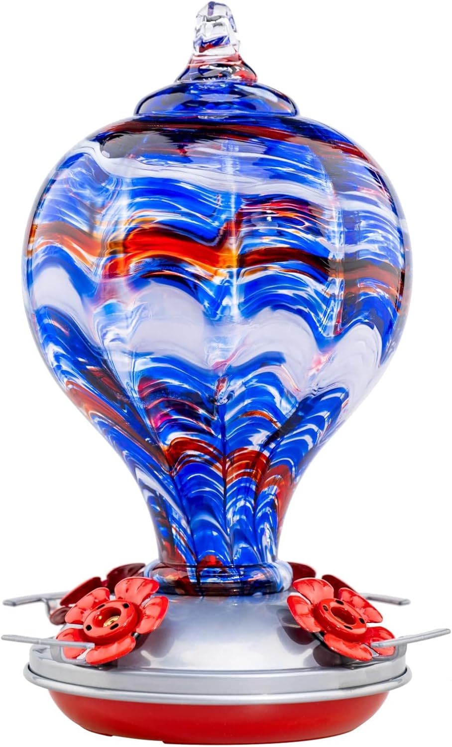 muse garden 32oz hummingbird feeders blown glass hummingbird, main product view