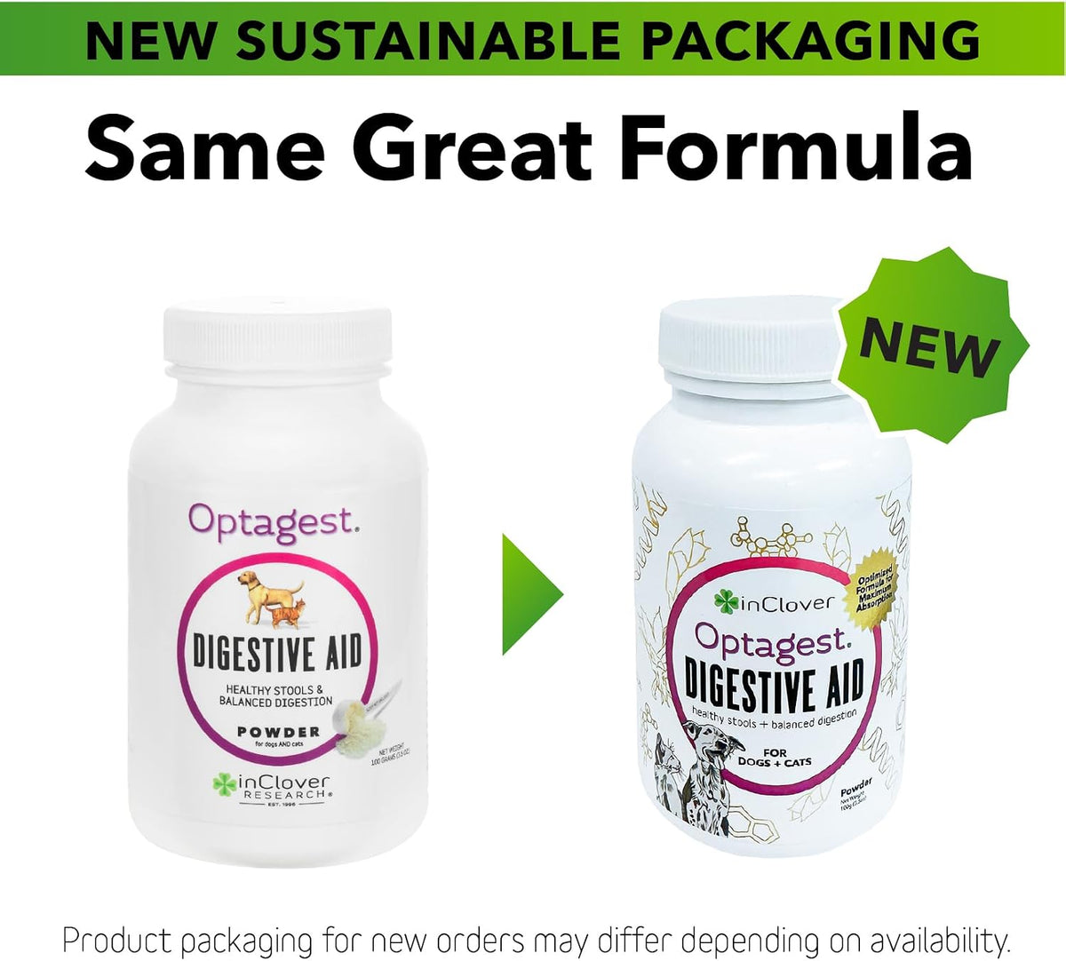 inclover optagest natural digestive aid, organic prebiotics & shown in use