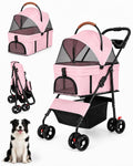 pet stroller, 3 in1 foldable dog cat stroller, main product view