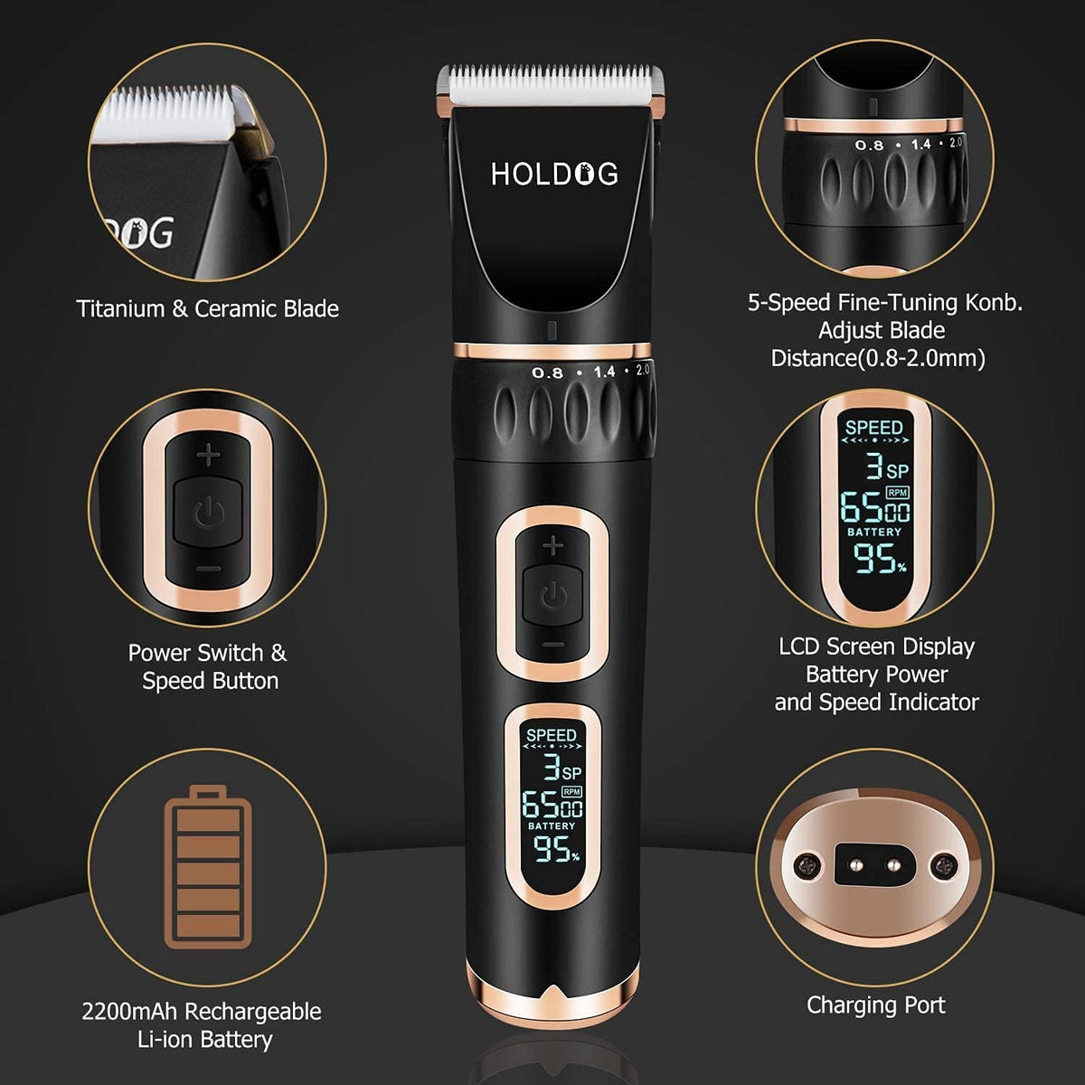 holdog dog clippers professional heavy duty grooming clipper shown in use