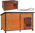 aivituvin heated dog house outdoor with heating pad, main product view