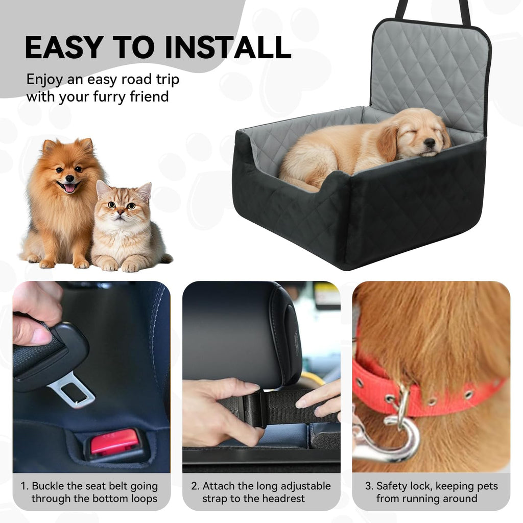 dog car seat for small medium dogs up, side view