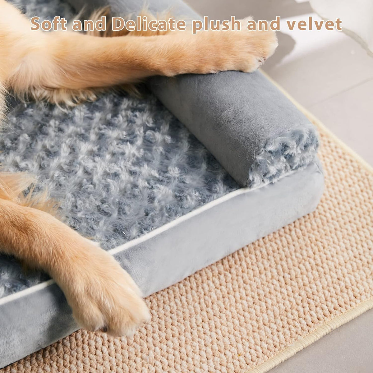 bfpethome orthopedic washable large dog bed for senior on a desk or shelf