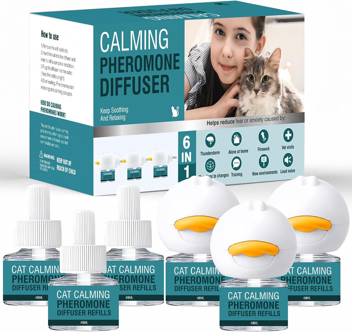 cat calming diffuser 6 in 1 multicat calming, main product view