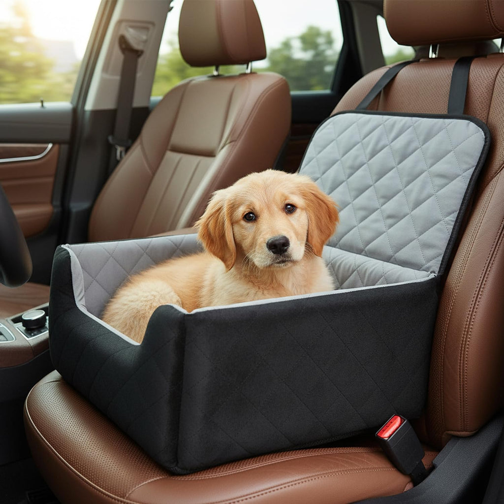 dog car seat for small medium dogs up shown in use