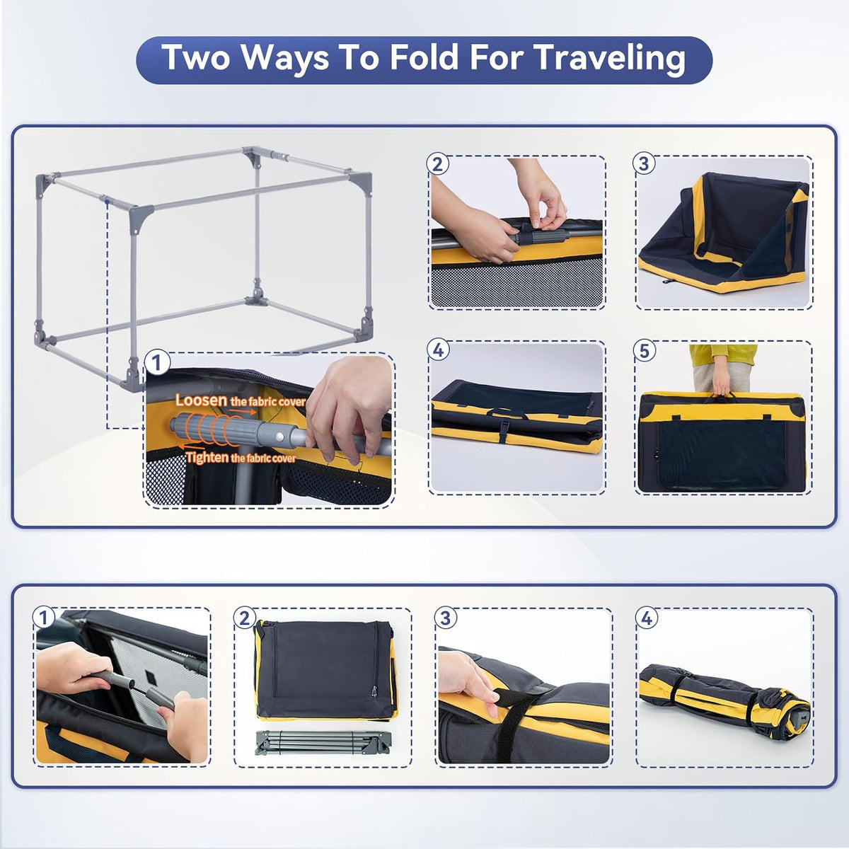 a 4 pet 36-in foldable soft-sided dog crate, close-up detail