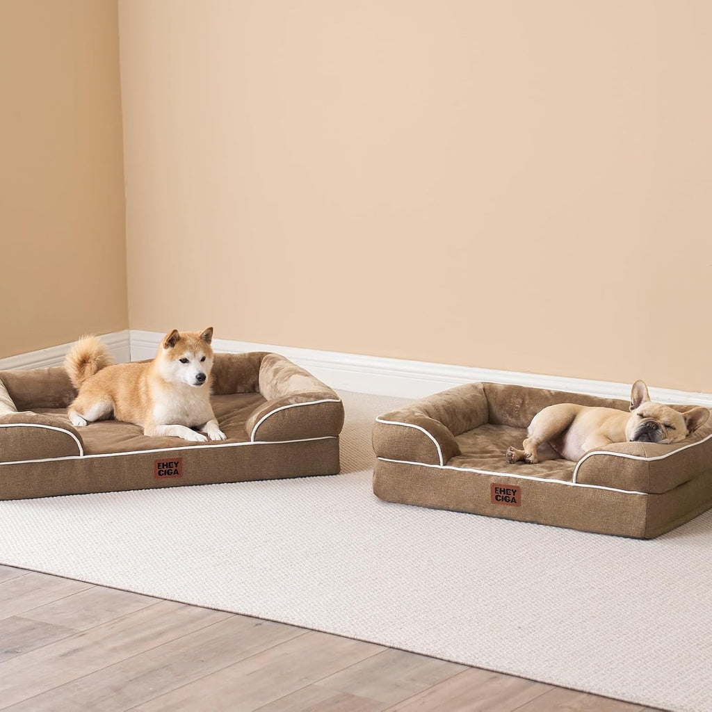 eheyciga orthopedic dog beds large sized dog, waterproof, front angle view