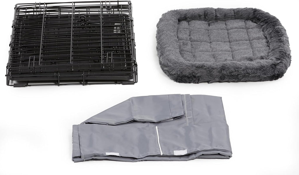 midwest homes for pets double door 24-inch dog, side view