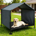 large dog shade with elevated dog bed, waterproof, main product view