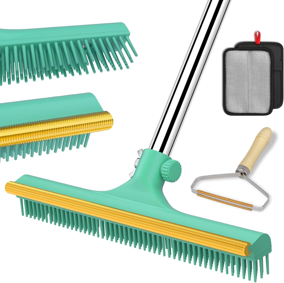 carpet rake for pet hair removal, reusable pet, main product view