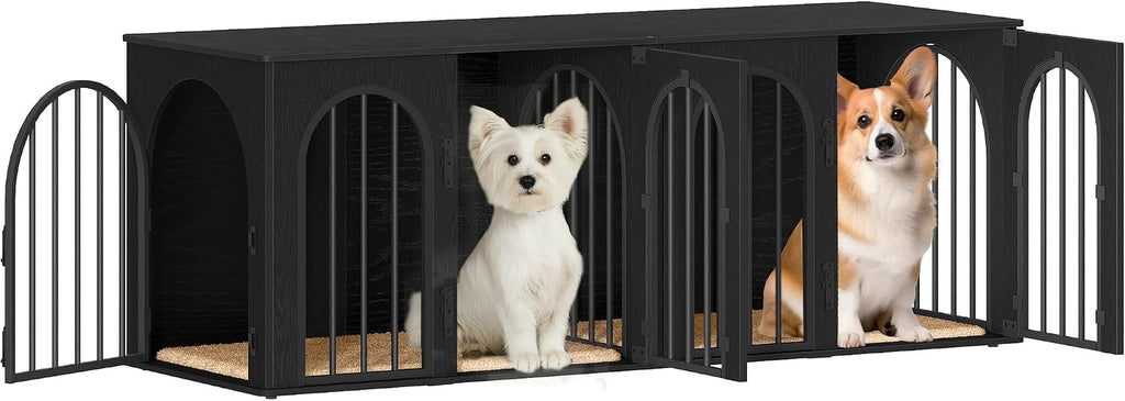 hzuaneri 63 in double dog crate furniture, dog, view 9