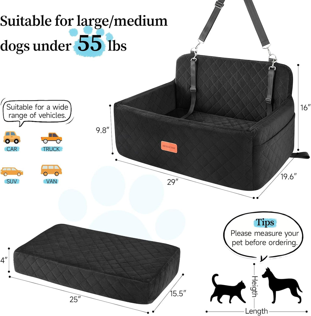 dog car seat for medium large dogs under, close-up detail