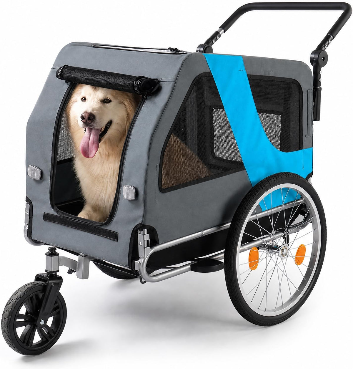 2-in-1 pet bike trailer & stroller, 165lbs carrier, main product view