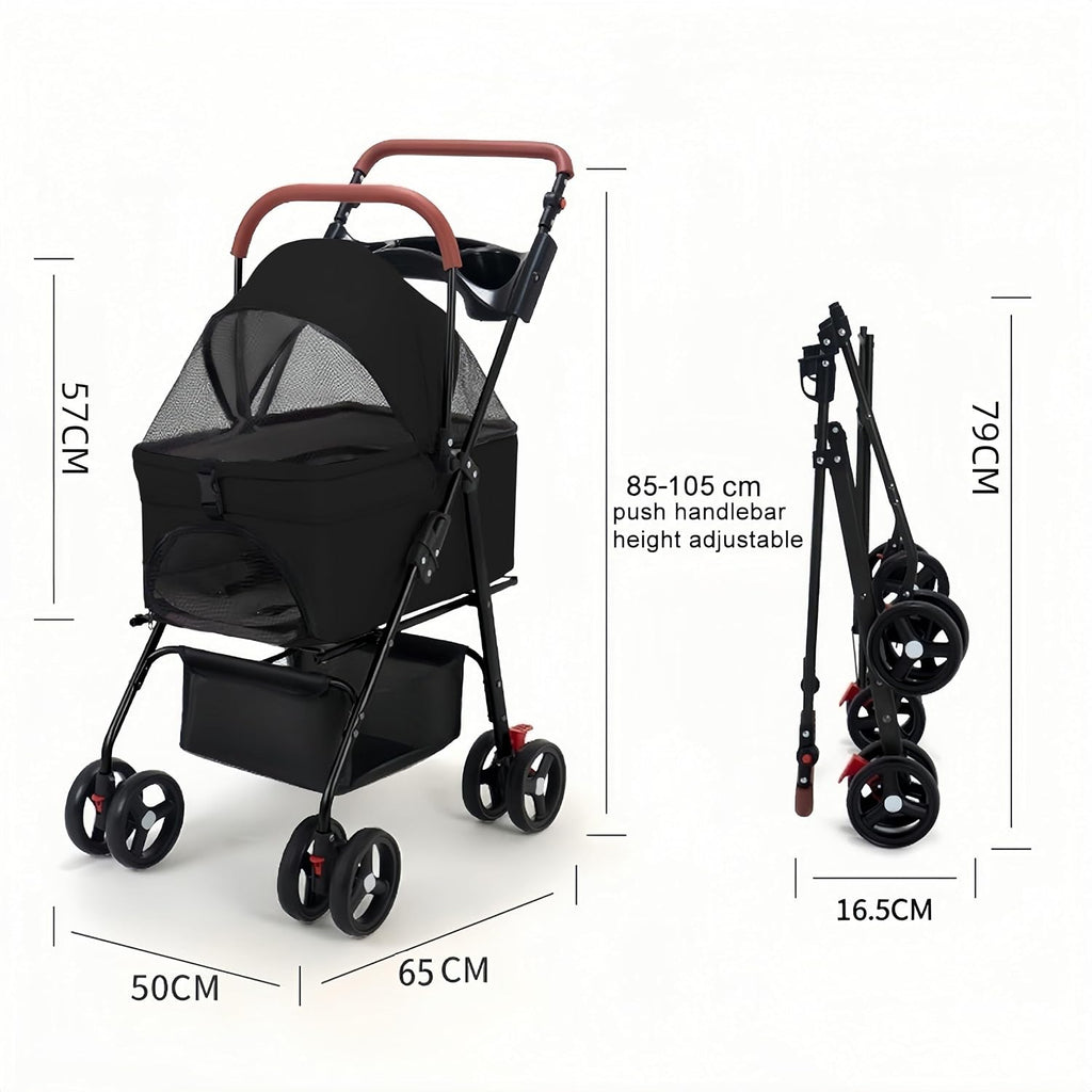 pet stroller-folding 4 wheels cat/dog stroller for medium, package contents