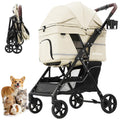 dog stroller with no-zip buckle canopy, fits 2, main product view