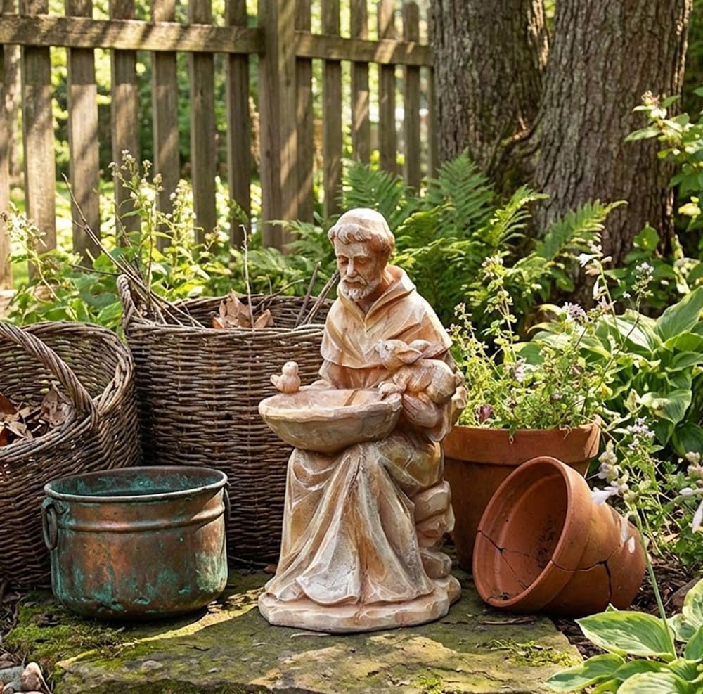 napco imports sitting saint francis of assisi holding showing dimensions