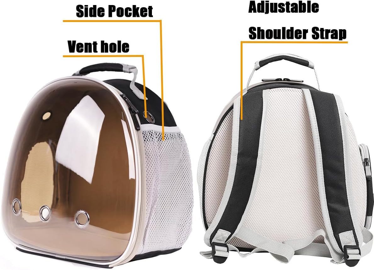 small animal carrier backpack and playpen outdoor travel, side view