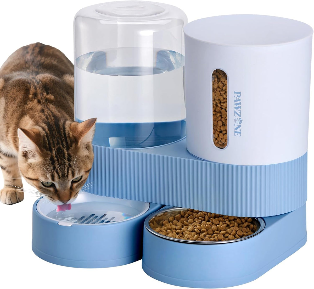 automatic cat feeder stainless steel water dispenser gravity, main product view