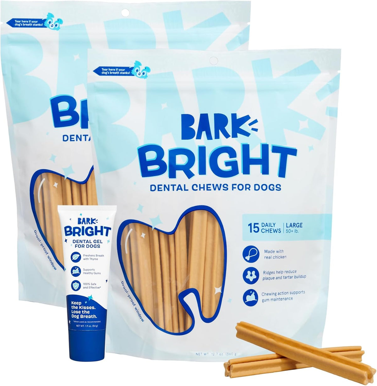 barkbox bright dental care kit - for dogs, main product view