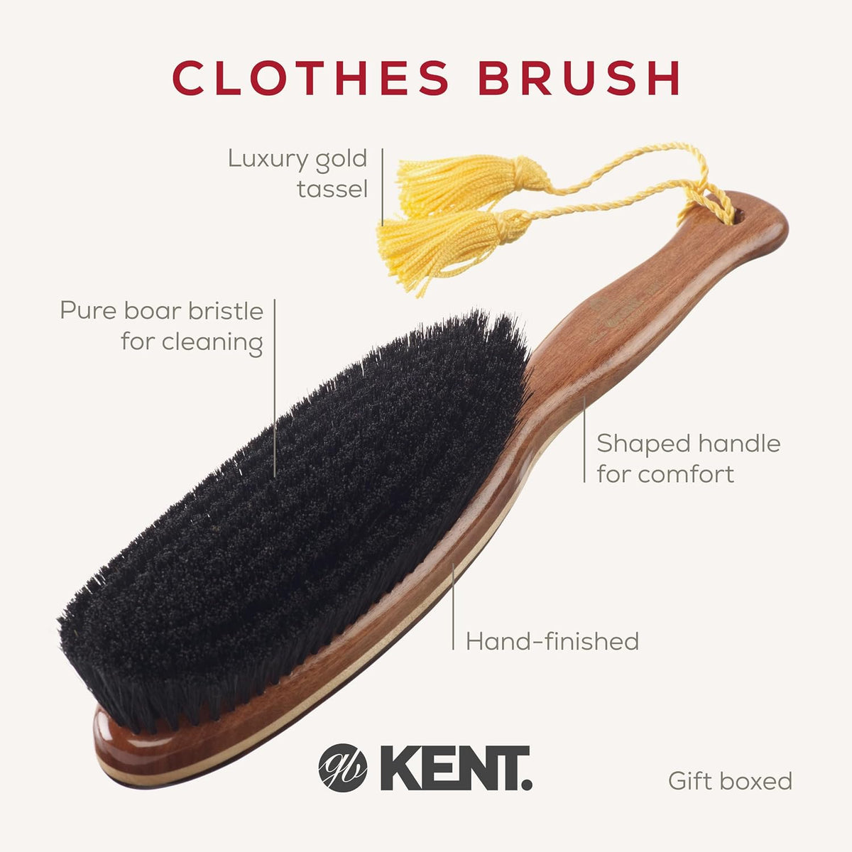kent cr8 deluxe garment brush (pack of 1), side view